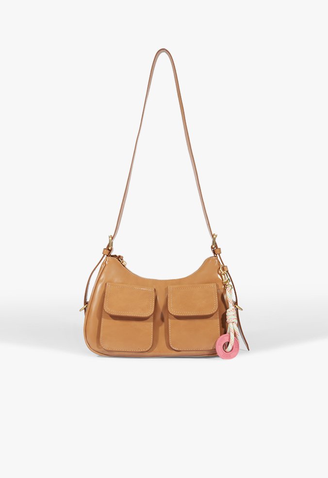 Bolsa Tiracolo Shoulder Ginger Pequena Marrom
