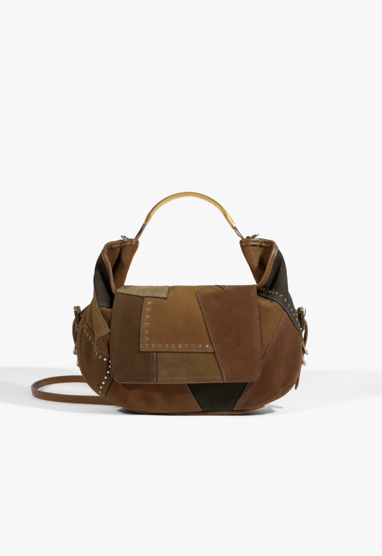 Bolsa Jack Patch Média Couro Marrom | Schutz