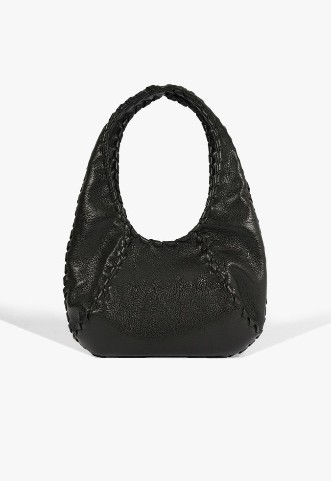Bolsa Vena Hobo Couro Preta
