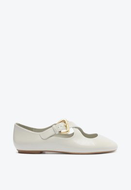 Sapatilha Casual Flats Couro Cinza