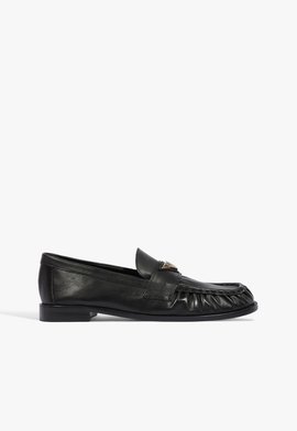 Mocassim Bico Redondo Ferragem Couro Preto