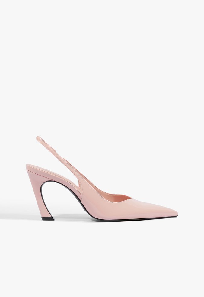 Mule Lexi Sling Wild Couro Rosa