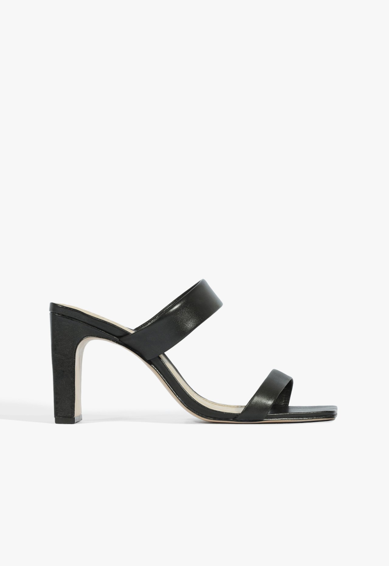 SANDÁLIA MULE SALTO BARRA couro preto | Schutz