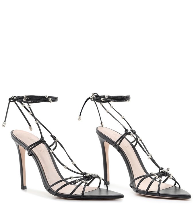 Sandália Lace-Up Glam Preta Sandália Lace-Up Glam Preta