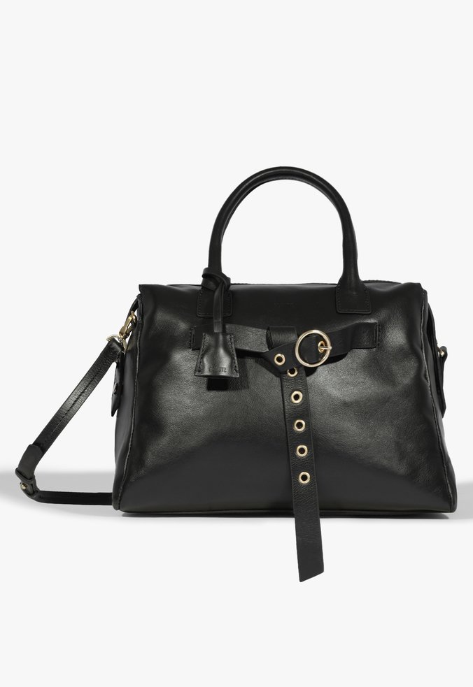 Bolsa Média Tote Couro Preta