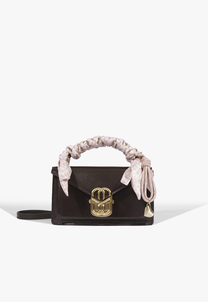 Bolsa Mini Satchel Brera Aged Pequena Couro Marrom