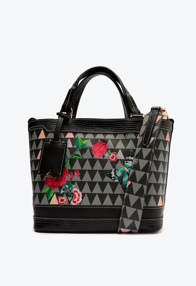 Bolsa Mini Tote Emma Triangle Bordado Colorida