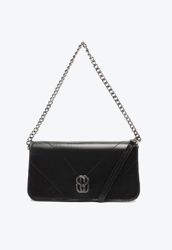 Bolsa Couro Shoulder Preta