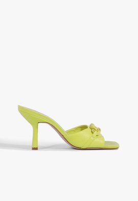 Sandália Mule Couro Verde