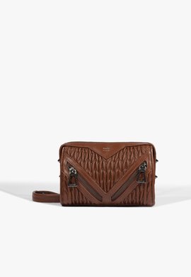 Bolsa Tiracolo Suki Pequena Couro Marrom