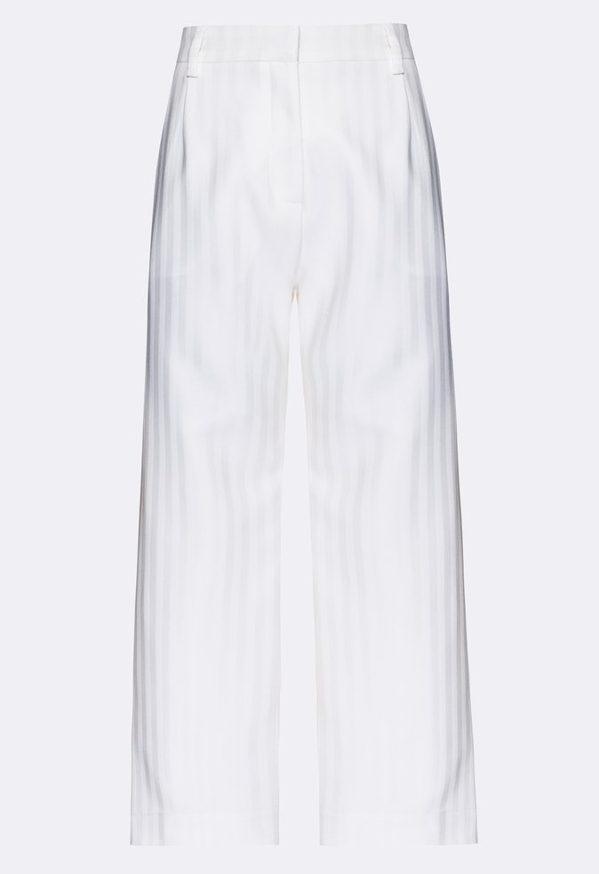 Calça Pantacourt Alfaiataria Eliane Listras Off White