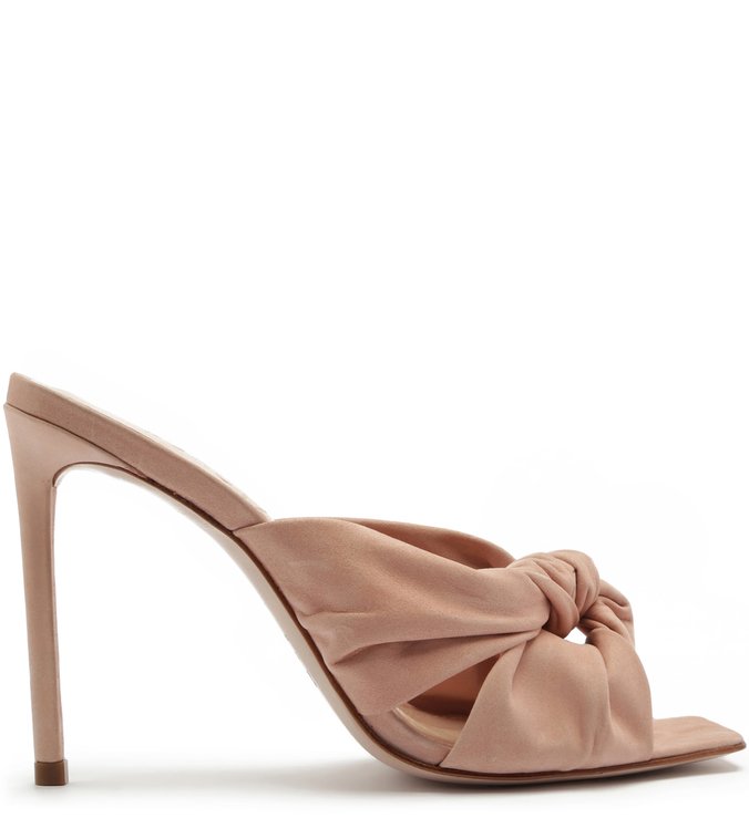 Sandália Mule Suede Knot Rose Sandália Mule Suede Knot Rose