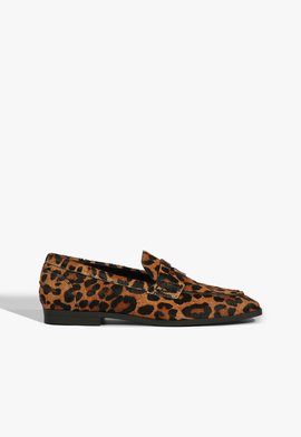 Mocassin Loafer Fresh Boho Couro Animal Print