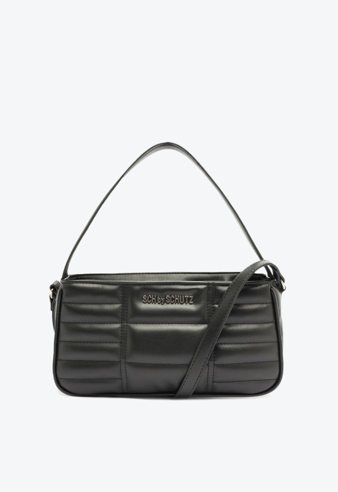 Bolsa Média Couro Preta