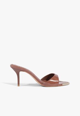 Sandália Elodie Chrome Couro Marrom