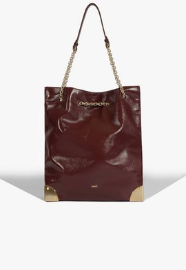 Bolsa Bucket Frame Couro Vinho