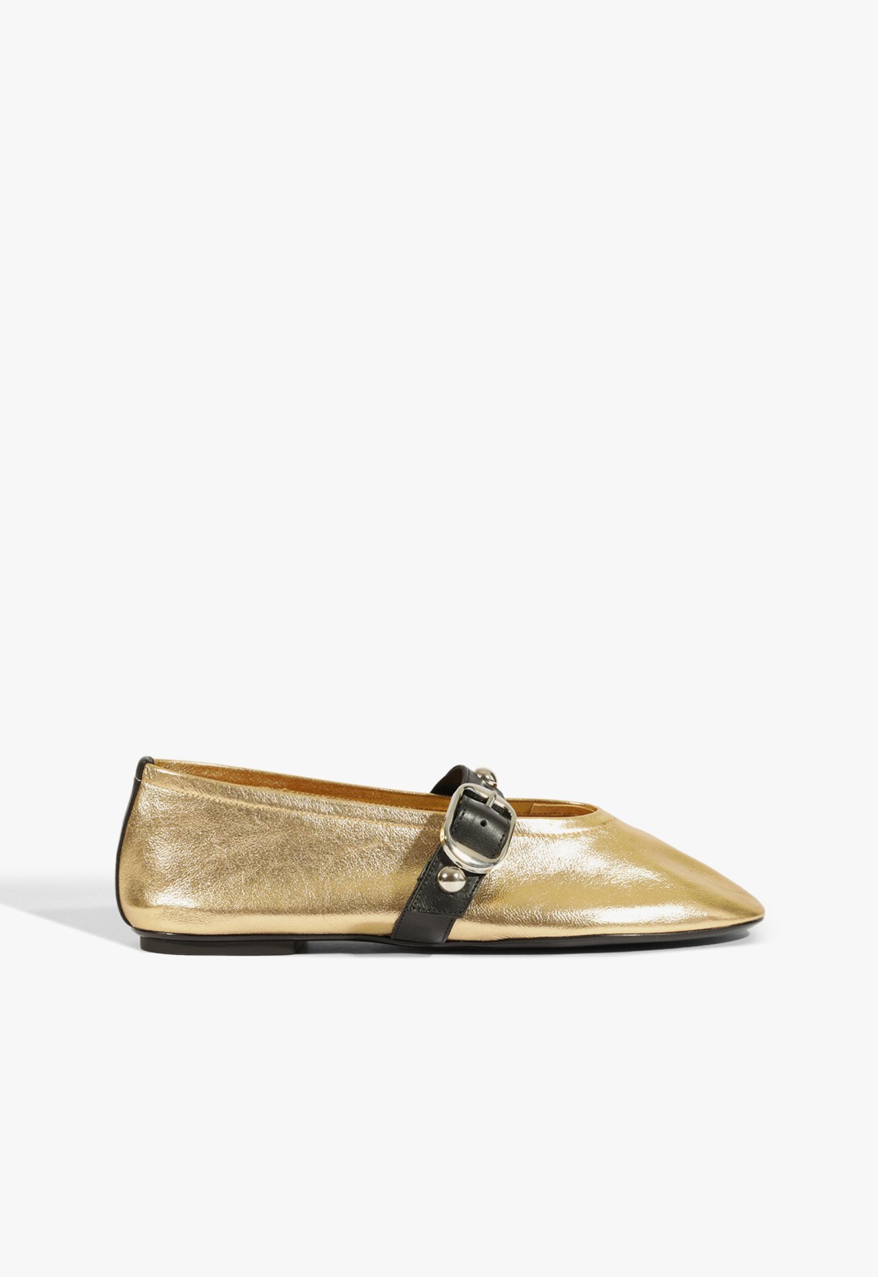 Sapatilha Couro Fivela Dourada | Schutz