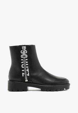 Bota Schutz Logo Couro Preta