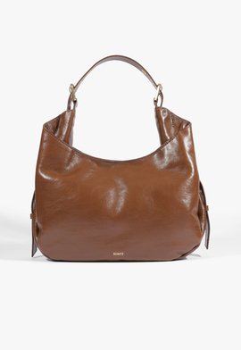 Bolsa Hobo Jack Buckle Média Couro Marrom