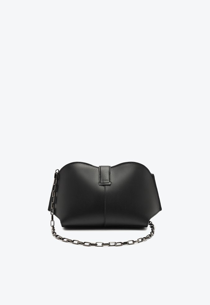 Bolsa Pouch Couro Corrente Preta | Schutz
