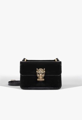 Bolsa Tiracolo Crossbody Leoness Pequena Couro Preta