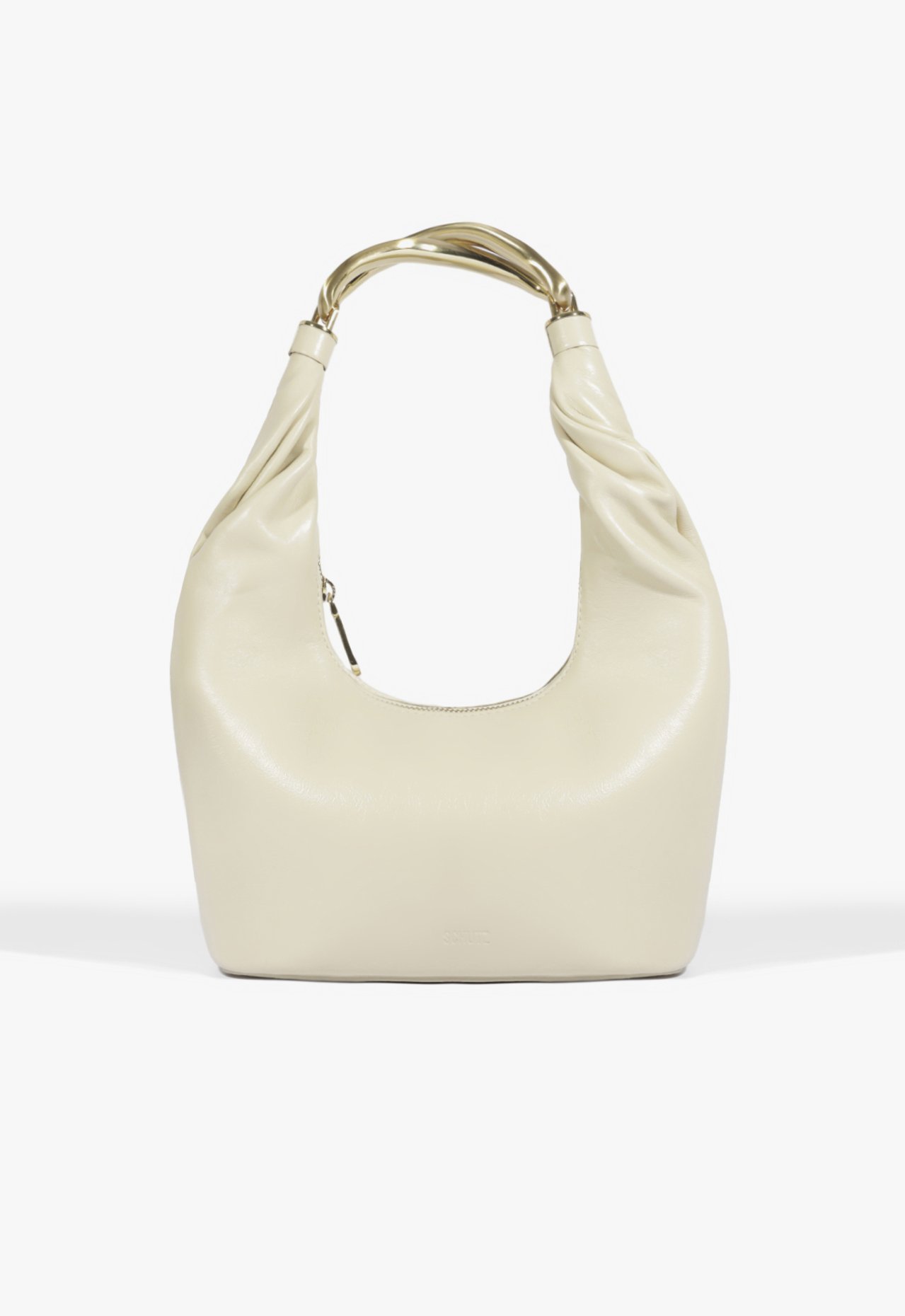 Bolsa Hobo Couro Metal Branca | Schutz