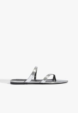 Rasteira Statement Flats Prata