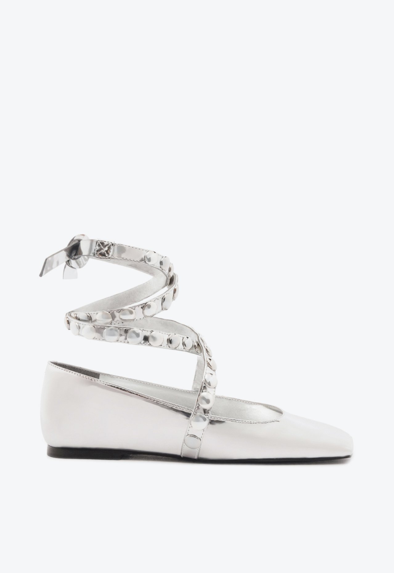 Sapatilha Jaycie Verniz Amarração Prata | Schutz