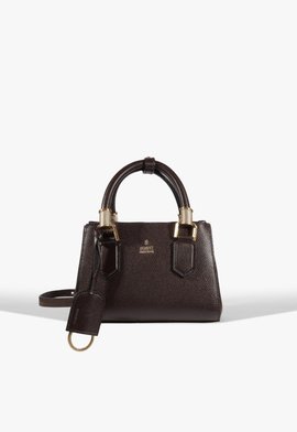 Bolsa Tote Baby Lauren Pequena Couro Marrom