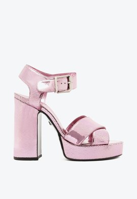 Sandália Plataforma Rosa