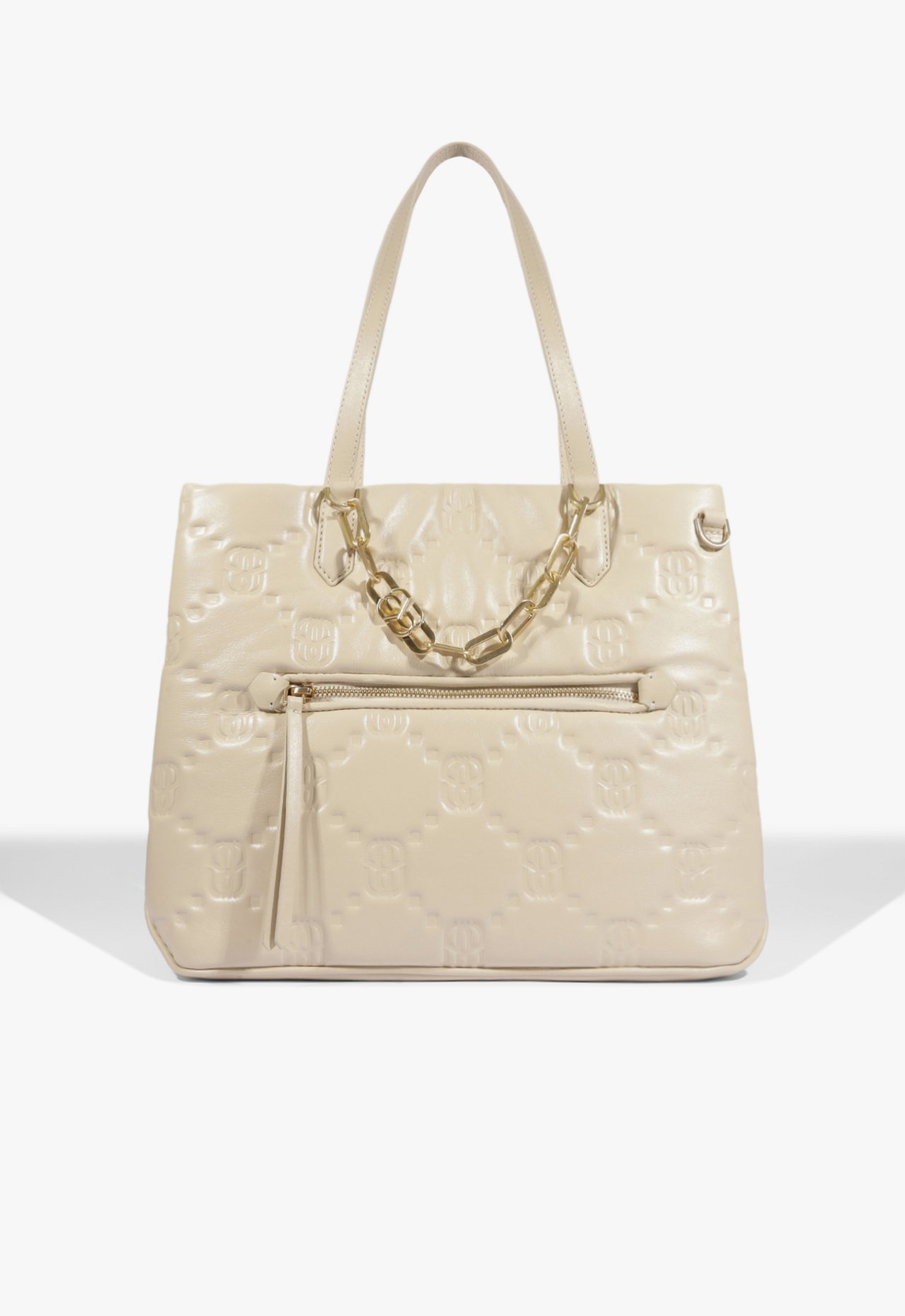 Vista 2 Bolsa Tote Grande Couro Branca | Schutz Schutz BR Branco Schutz BR Branco