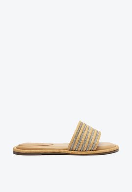 Sandália Slide Bege