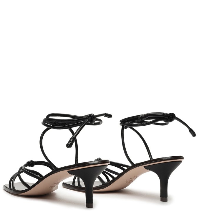Sandália Mid Heel Strings Black Sandália Mid Heel Strings Black