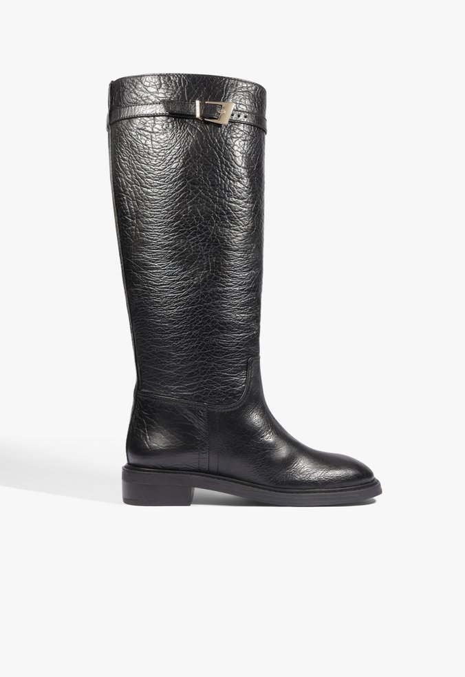 Bota Modern Couro Texturizada Preta