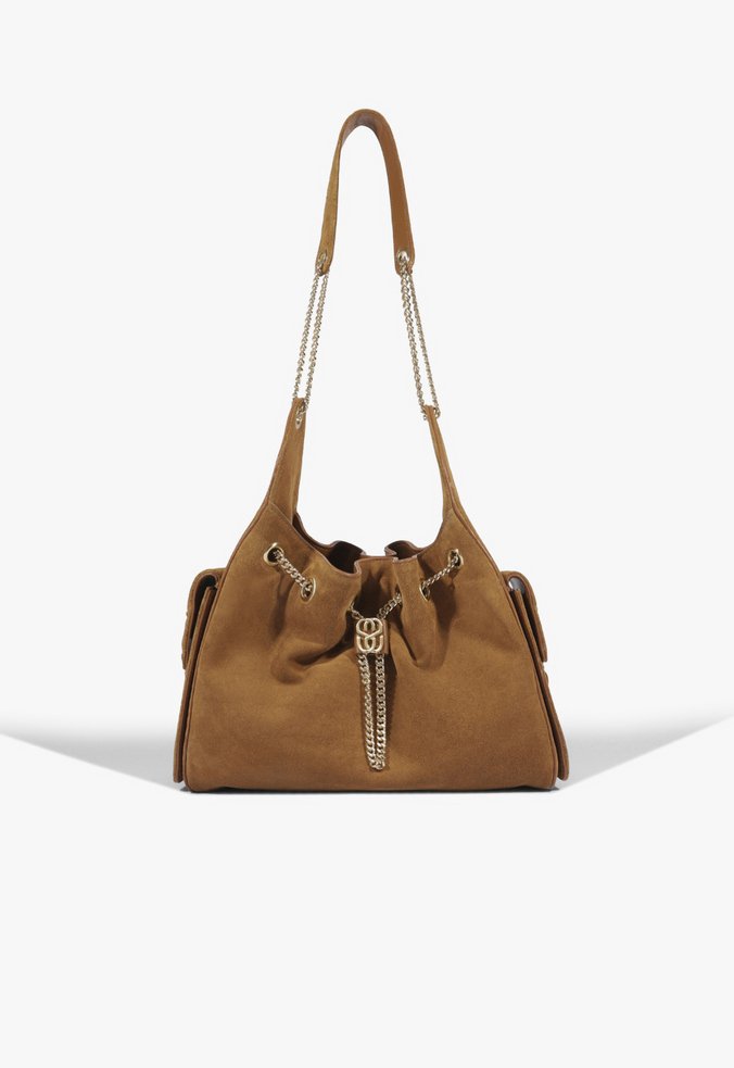 Bolsa Tiracolo Lilibet Grande Couro Marrom