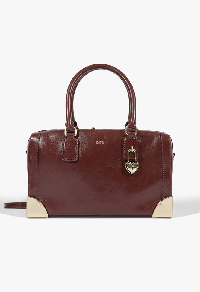 Bolsa Bowling Heart Grande Couro Vinho