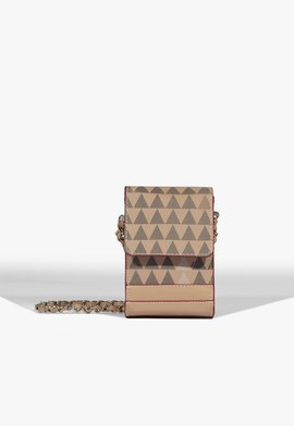 Bolsa Tiracolo Pequena New 4GRLS Triangle Amendoa