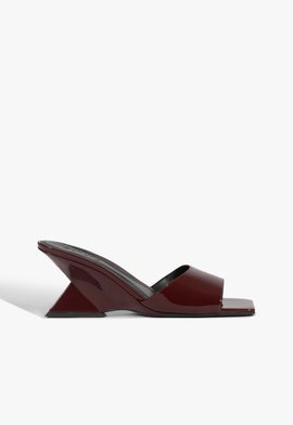 Mule Abbie Sculpt Couro Vinho