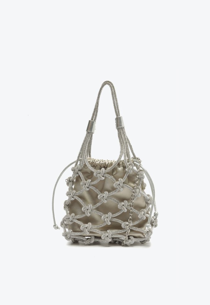 Bolsa Tiracolo Sparkle Prateada