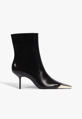 Bota Biqueira de Metal Couro Preta