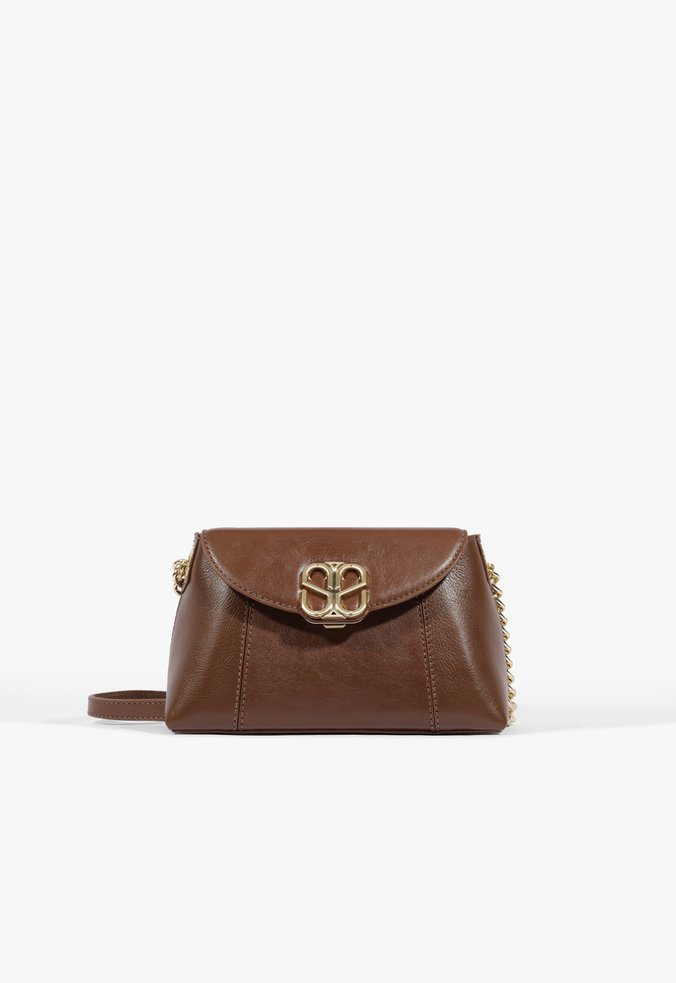 Bolsa Tiracolo Crossbody Payne Pequena Couro Marrom