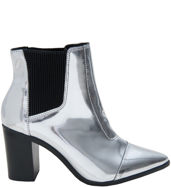 Bota Block Heel Prata Bota Block Heel Prata