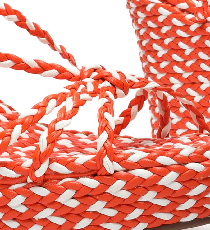 Sandália Anabela Freshfull Braid Orange Sandália Anabela Freshfull Braid Orange