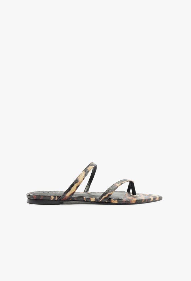 Rasteira Statement Flats Animal Print
