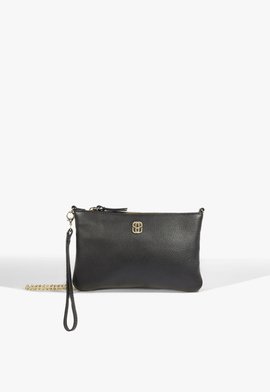 Bolsa Clutch Jennie Pequena Couro Preta