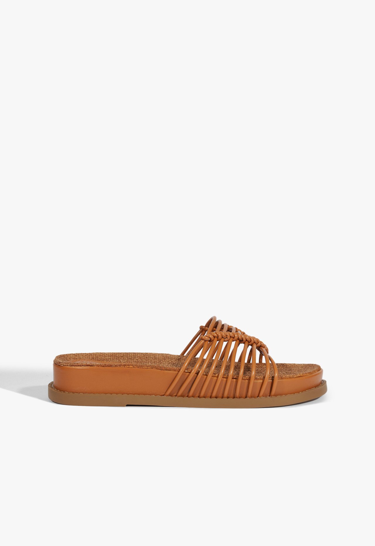 Papete Rasteira Couro Marrom | Schutz