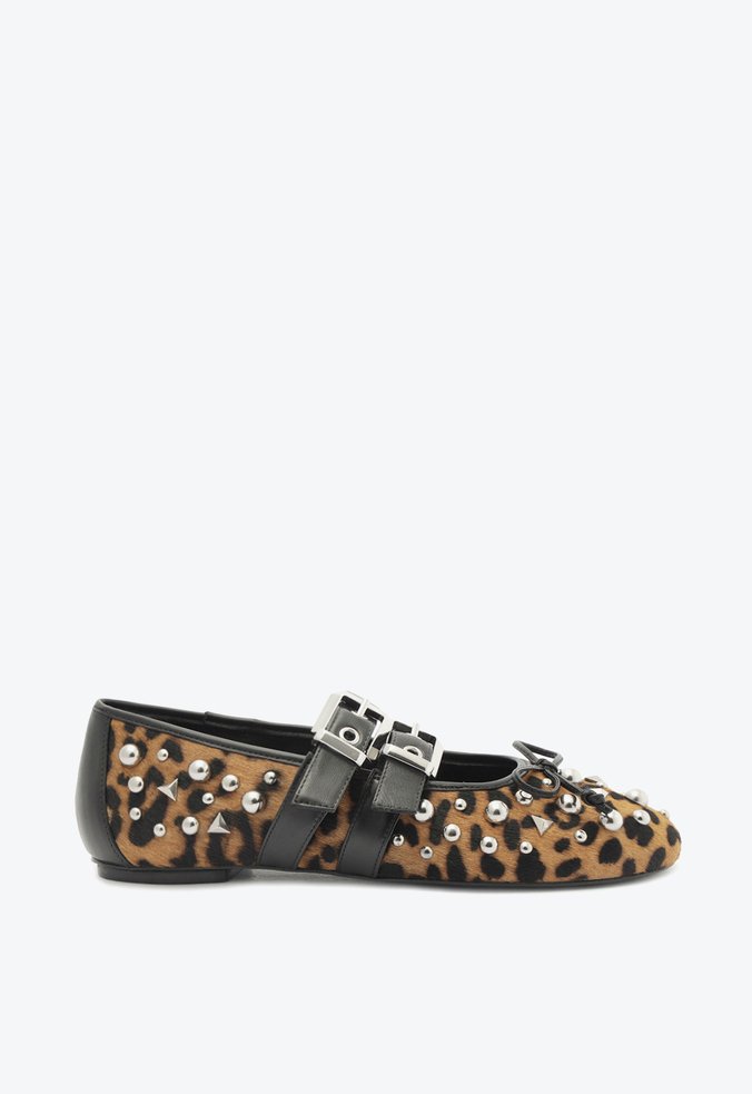 Sapatilha Couro Animal Print