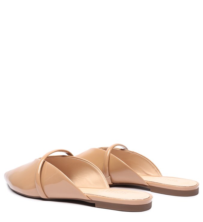 Flat Mule Verniz Neutral Flat Mule Verniz Neutral