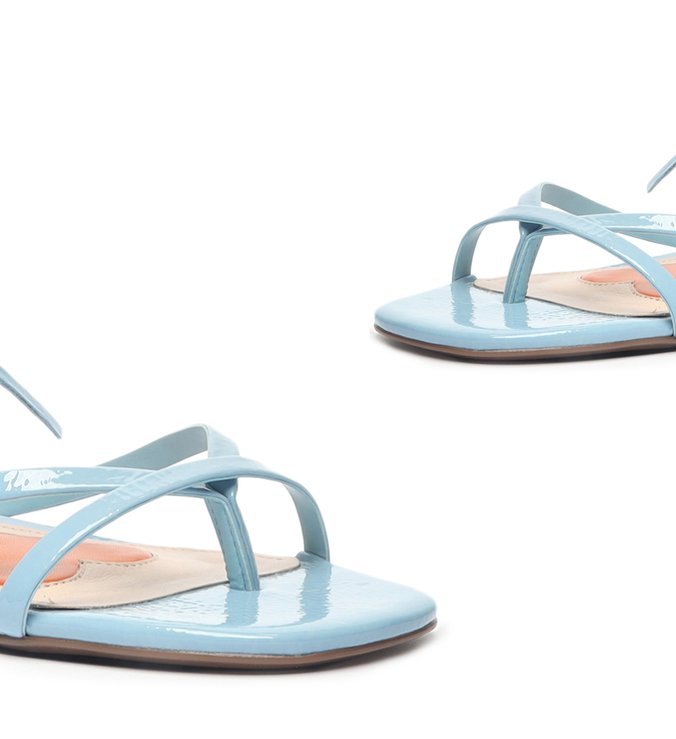 Schutz x Ginger Sandália Flat Lace-Up Blue Schutz x Ginger Sandália Flat Lace-Up Blue