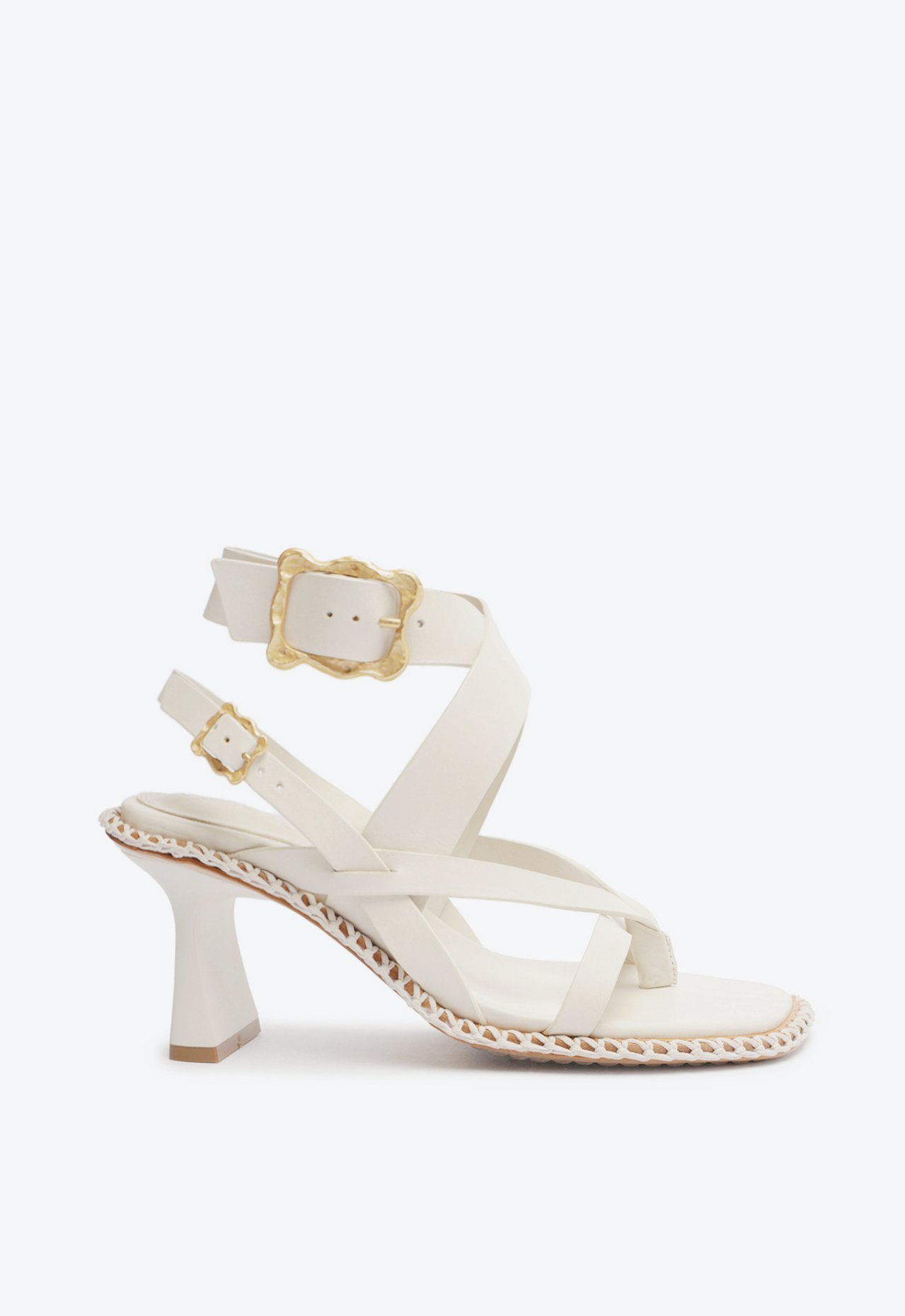 Sandália Salto Alto Keith Couro Branca | Schutz